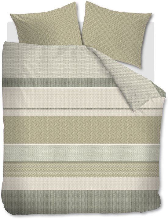 Beddinghouse Hilde dekbedovertrek - Lits-Jumeaux - 240 x 200/220 cm - Grijs Groen