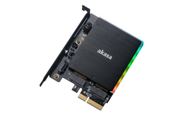 Akasa AK-PCCM2P-03 - Interfacekaart/-adapter - Zwart