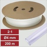 Electronic Garage EG25CA045 Gaine thermorétractable sans colle transparent 4 mm 2 mm Taux de retreint:2:1 200 m