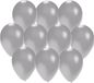 Bellatio Decorations ballonnen - 40 stuks - zilver - 27 cm