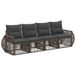 vidaXL - Tuinbank - Set - 4 - st - Grijs - en - Donkergrijs - poly - rattan