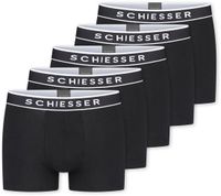 Schiesser 5PACK Heren Boxershorts Zwart 95/5 Biologisch Katoen 3XL