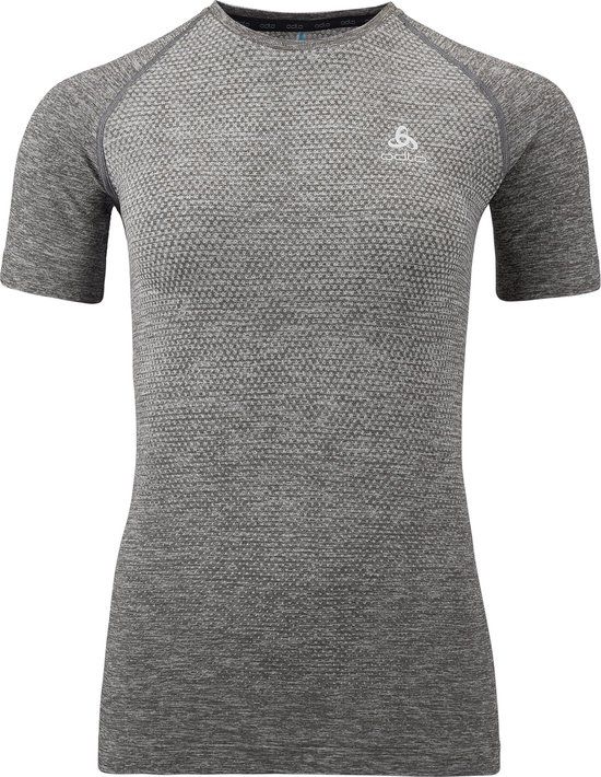 ODLO ESSENTIAL SEAMLESS Short Sleeve Crew Neck Men's T-Shirt - Grey Melange - Size S