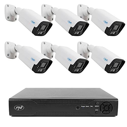 PNI Videobewakingspakket NVR House IP716 en 6 camera's IP125 met IP, 5MP
