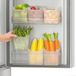 Ibenzoa® Boîte organisatrice de réfrigérateur multifonctionnelle - Ensemble de 6 conteneurs en plastique transparent