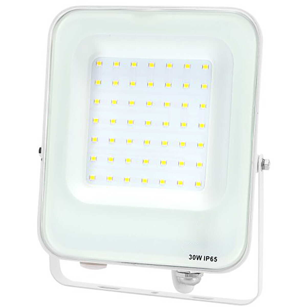 BES LED LED Bouwlamp - LED Schijnwerper - Aigi Rekan - 30 Watt - Natuurlijk Wit 4000K - Waterdicht IP65 - Rechthoek - Mat Wit - Aluminium