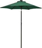 vidaXL Parasol met LED-verlichting 200x211 cm aluminium groen