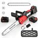 StarTech Accuartige telescoop-takzaag - 30 cm steelzaag - accu aangedreven (21V) - groot bereik voor hoge takken - geschikt voor het snoeien van bomen en tuinonderhoud - rood