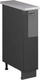 Vicco Apotheekkast Fame-Line, Antraciet Hoogglans/Antraciet, 20 cm, WB Marmer