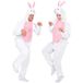 Widmann - kostuum haas, van pluche, overall met masker, themafeest, carnaval