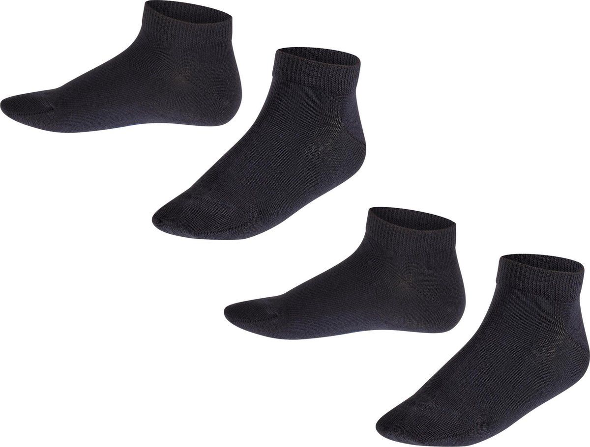 Falke Happy 2-pack Kids Sneakersokken - Zwart - Maat 23-26