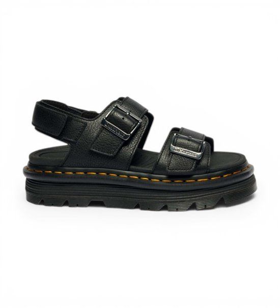 Dr. Martens Zebzag leren plateau sandalen voor dames, zwart, maat 41