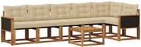 vidaXL - Buiten - bank - set - 7 - st - Natuurlijk - en - Beige