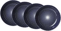 Ritzenhoff & Breker Reiko Set Royal diepe borden, 4 stuks, diameter 20,5 cm, porselein, blauw/wit
