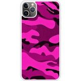 iPhone 11 Pro Max Camouflage rose bedrukt siliconen hoesje
