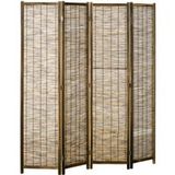 Bois Naturel Paravent/séparateur De Pièce Pliable En Bois, 4 Panneaux, 160 X 170 Cm