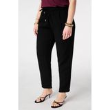 MS Mode straight regular waist broek zwart