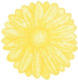 Unique Living Set de table Fleur 38cm Ø Jaune