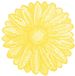 Unique Living Set de table Fleur 38cm Ø Jaune