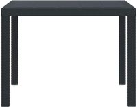 vidaXL Tuinstafel Antraciet 100 x 100 x 73 cm polyrattan