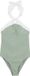 WE Fashion Dames halterbadpak Light green