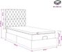 vidaXL Ottoman Bed met Matras Donkerblauw 90 x 190 cm Fluweel