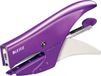 Leitz WOW Niettang, Capaciteit Tot 15 Vel, Ergonomische Metalen Behuizing, Inclusief Nietjes, Paars, WOW Serie