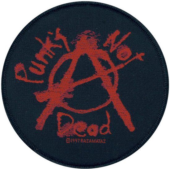 Punk's Not Dead Patch zwart-rood Polyester