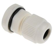RS PRO Kabelschroefverbinding, M12x1,25 nylon wit 3mm/6,5mm, IP68, verpakking van 5 stuks