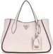 GUESS Keandra Girlfriend Satchel Stone Logo Crème Handtas