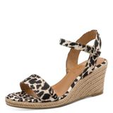 Tamaris - Dames - Plateau sandalen - Textiel - Rubber - Gesp - 41