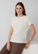 s.Oliver T-shirt crème katoen 100% ronde hals korte mouw 46