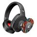 Boat Rockerz 550 Plus casque Bluetooth sans fil avec 100 heures de pile, 50 mm drivers, double appairage, écouteurs réglables, prise en charge d'application pour musique sans publicité, supra-auriculaire (Black Psyche)