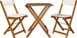 Maison Exclusive - Ensemble de bistro 3 pièces, pliable, avec coussins, acacia massif