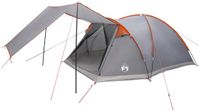 vidaXL Tunneltent 6-persoons Grijs/Oranje Polyester