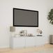Maison Exclusive Meuble TV avec éclairage LED, 140 x 34 x 40 cm, Blanc, Bois d'ingénierie