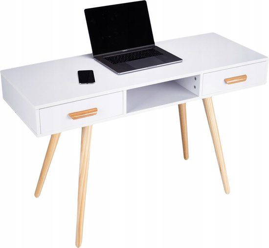 Viking Choice Bureau - sidetable - 120x45x75 cm - wit - met 2 lades