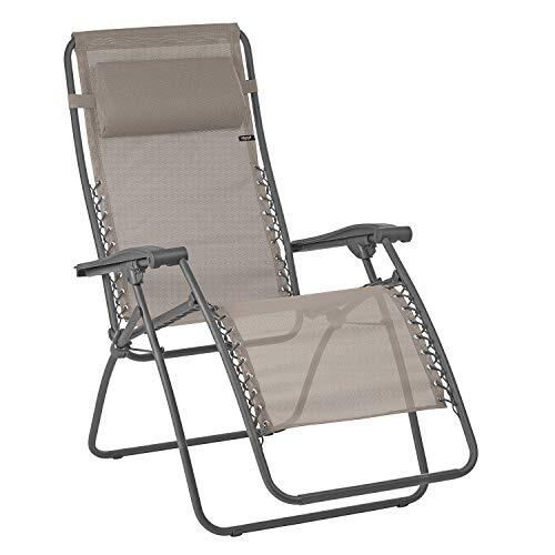 Lafuma MOBILIER relax-ligstoel, inklapbaar en verstelbaar, met vetersysteem, RSXA, Texplast, kleur: Châtaigne, LFM2045-9147