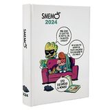 Smemoranda Green Balloon Special Edition - Motief Dano, schooldagboek 2023-2024, 16 maanden, 544 pagina's, september 23 - december 24, medium 11 x 15, wit met comic
