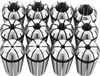 VEVOR ER16 Spantangenset 12-delige set van 1/16 inch tot 13/32 inch, voor CNC-frees- en boormachines, nauwkeurigheid van 0,0008 inch, CNC-spantangen met opbergkoffer, gelegeerd staal