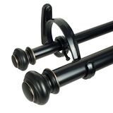 Beme 36-72" Urn Dubbele Staaf Set in Antiek Zwart