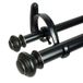 Beme 36-72" Urn Dubbele Staaf Set in Antiek Zwart