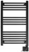 Radiateur de salle de bain électrique, 600 W, noir, montage mural, avec 13 barres