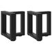VidaXL Pieds de table basse forme T métal noir 2 pièces 30x25x30-31 cm