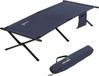 Skandika Mutenia Lit de campgne pliant, 210 x 75 cm, Max. 200 kg, Bleu foncé