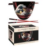 VINCENT Pyramid Posters Ltd Trinidad, Vincent Ramen Bowl & Stäbchen (Great Ramen Wave) Unisex Dienbladen - meerkleurig - Standard