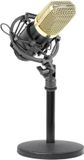 Vonyx CM400B Studio Microfoon - Condensator - Cardioïde - XLR/3.5mm Jack - Inclusief Shockmount & Tafelstandaard - Goud/Zwart