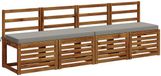 vidaXL - 1-delig - Bankkussen - VUGHT - 100% - Polyester - Grijs - 100 x 40 x 5 cm
