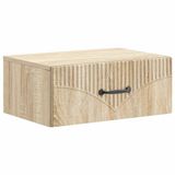 vidaXL Muurbevestigde Nachttafel Sonoma Eiken 49 x 34,5 x 20 cm
