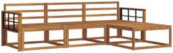 vidaXL - Salon d'angle - 4 places assises - Naturel - Bois d'acacia massif